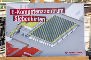 Plakat des Renderings des neuen Kompetenzzentrums