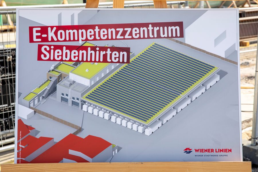 Plakat des Renderings des neuen Kompetenzzentrums