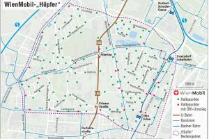 Plan vom Einsatzgebiet des Hüpfers